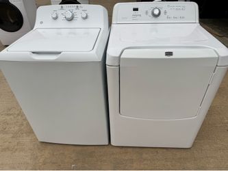 Combo ge Washer and Maytag dryer electric extra large capacity working perfectly  extra for delivery same day delivery and installation available