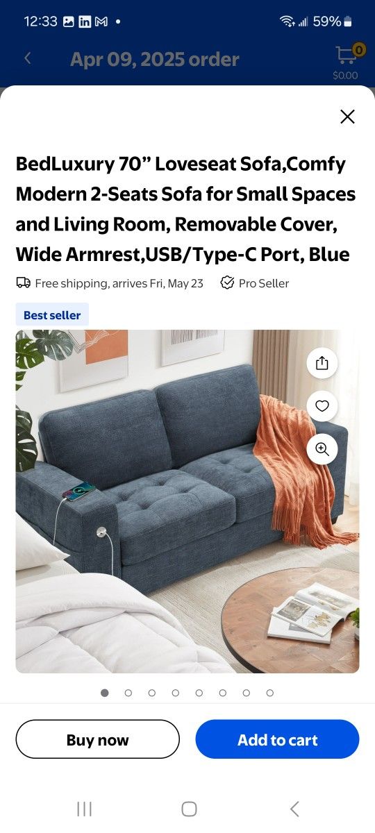 Less Than A Month Old Sofa For Sale. We Bougjt For $750. Selling It For $650