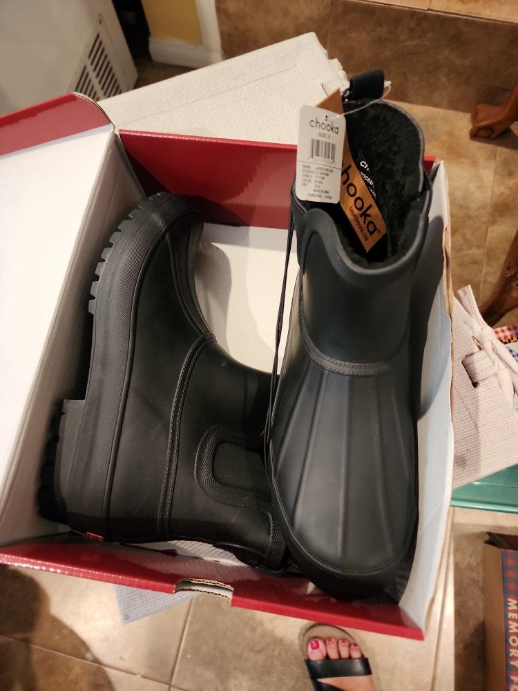 Black Rain Boots
