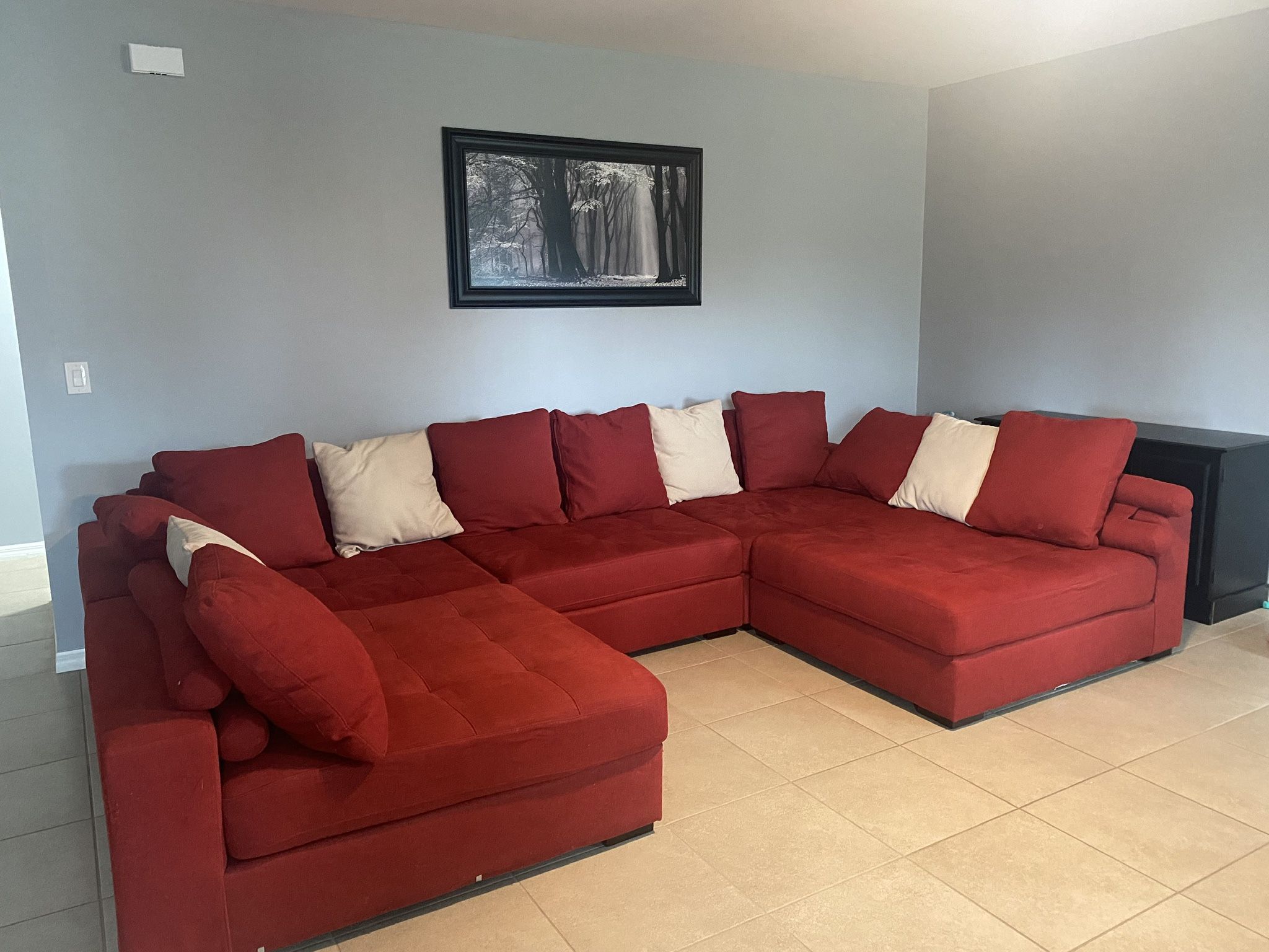 Large Red Sectional