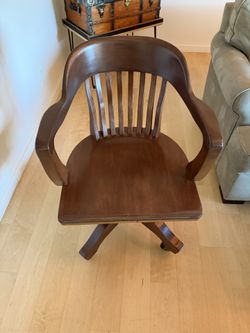 Vintage Solid Wood Banker’s Chair