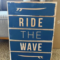 Ride The Wave Wood Wall Art 16”x22”