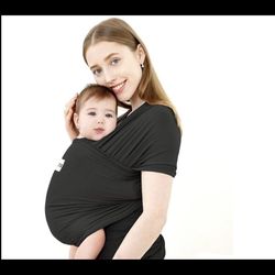 Acrabros Baby Wrap Carrier,Hands Free Baby Carrier Sling, Lightweight,Breathable, Softness, Perfect for Newborn Infants and Babies Shower Gift, Black
