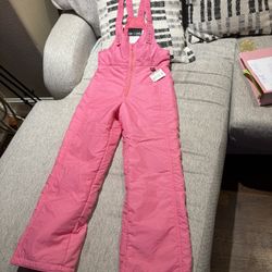 Girls Pink Snow Bib Size 12 