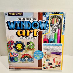 Made By Me! Window Art DIY Paint Kit 12 Suncatchers Paint Suction Cups New
