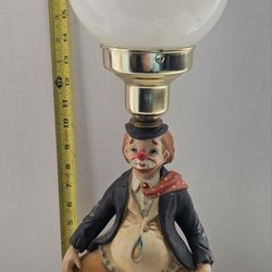 Vintage  Clown Lamp Globe Light "On Top Of The World"