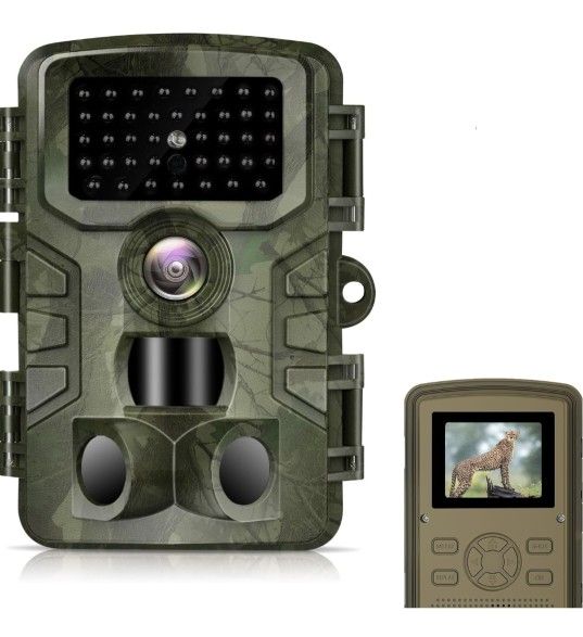 Trail Camera 4K 32MP, 1520P Hunting Camera, 120° Wide-Angle Motion Latest 3 Sensors View 0.2s Trigger Time Trail Game Cameras, IP66 Waterproof 2” LCD 