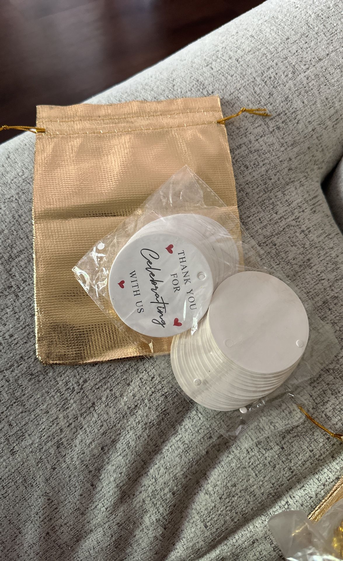 Gold Party Favor Bags