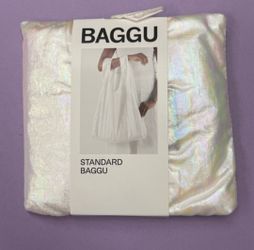 BAGGU METALLIC PEARL Standard Size Reusable Bag