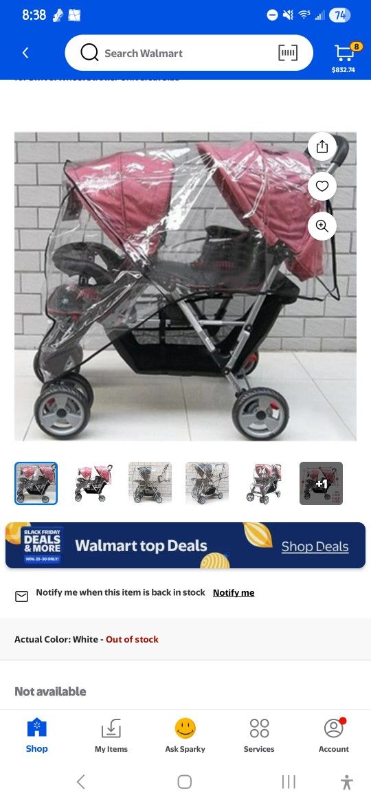 Double Stroller Rain Cover