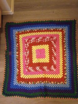 Handmade Crochet Granny Square Blanket