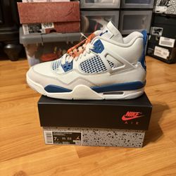 Jordan 4 Retro  “Military Blue” Size 7Y Brand New 
