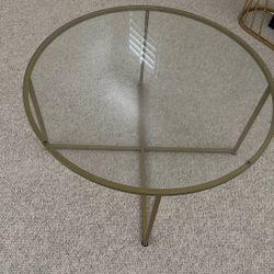 Gold And Glass Coffee Table 