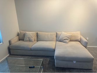 Beige sectional sofa