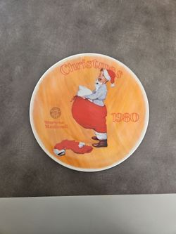Norman Rockwell Scotty Plays Santa 1980 Plate