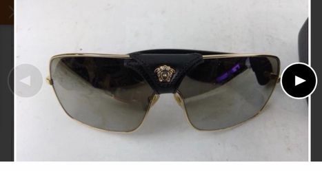 Versace VE 2150Q Men's Sunglasses - Gold Frame/Gray Lenses
