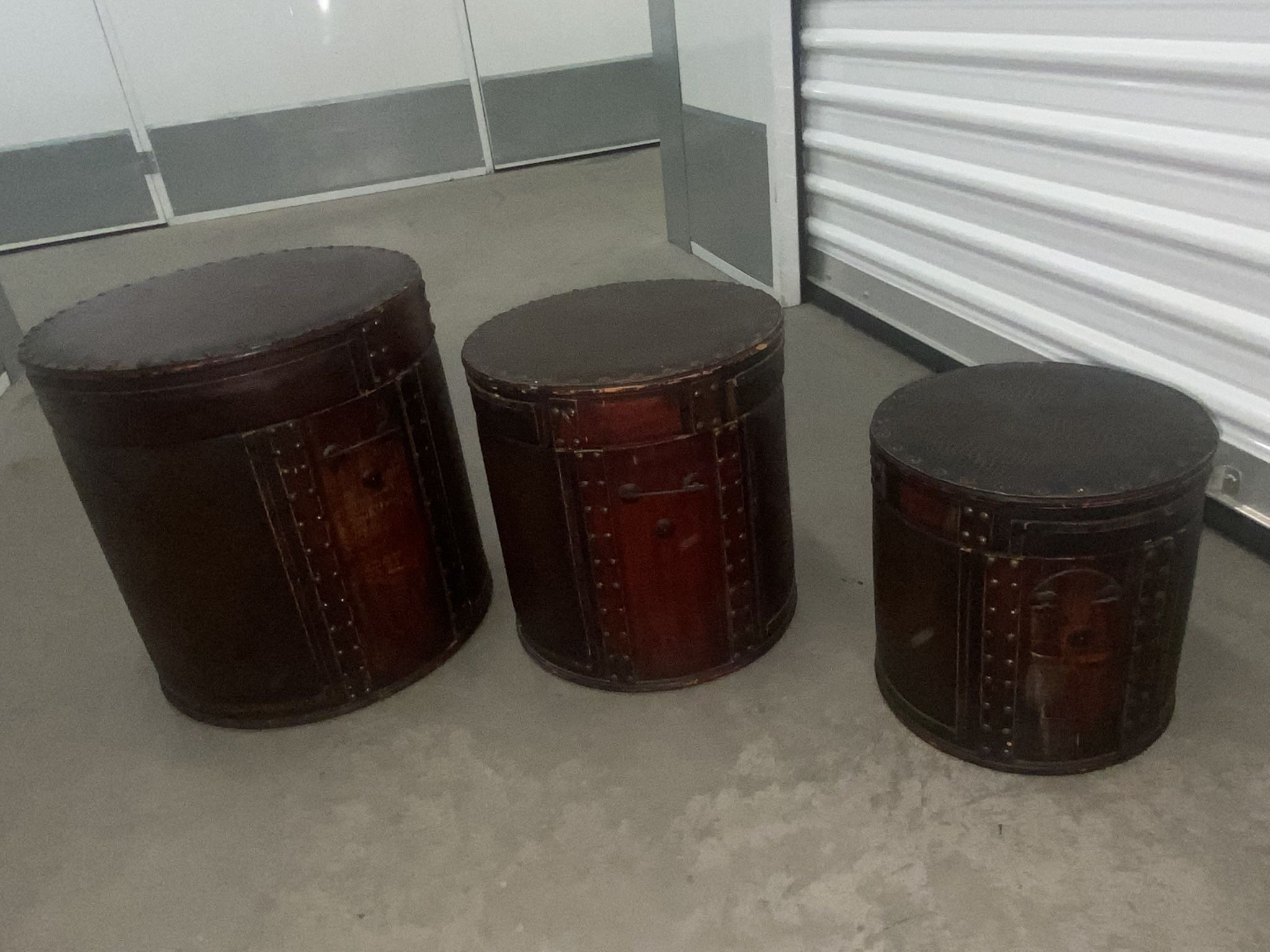 3 Matching Nesting Containers (need TLC)