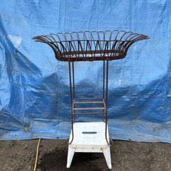 Large Antique Metal Plant Stand