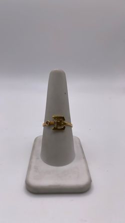 14k letter E initial Ring