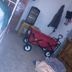 red utility wagon