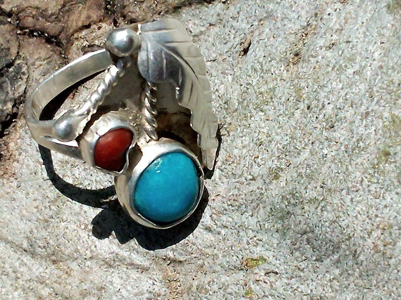 Hand MadeTurquoise, Silver, Ring