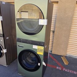 LG ThinQ Stackable Washer And Gas Dryer 