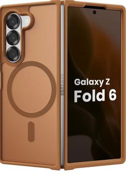 Bnago Magnetic TPU PC Cover Case for Samsung Galaxy Z Fold6, Brown