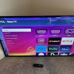 TCL ROKU TV “50 Inches