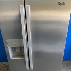 Whirlpool Stainless Stainless Fridge Side By Side 33 Inch Wide 