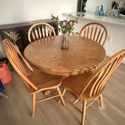 Table and  four chairs