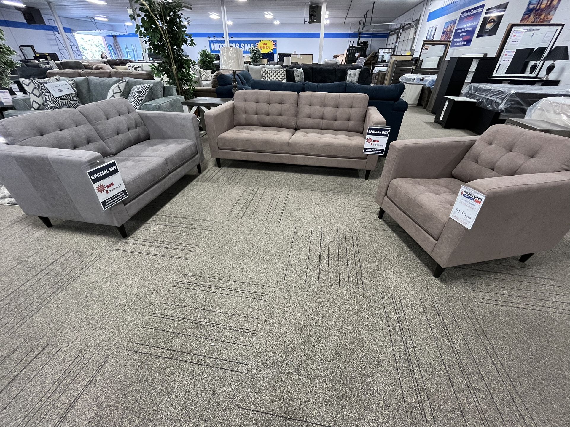 Tufted Sofa And Loveseat Set