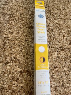 Redi Shade light filtering paper shade 36”x72”, New!