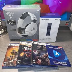 PS5 3 Game Bundle Lot & Accessories w/ PlayStation Now Subscription

