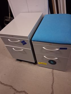 Metal File Cabinet on casters with key