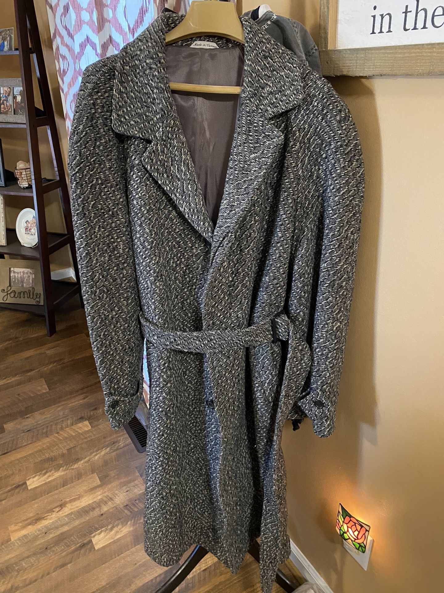 Men’s 46 Long Wool Winter Coat
