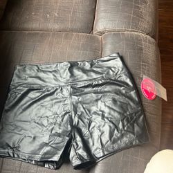 Dressy Leather Shorts 