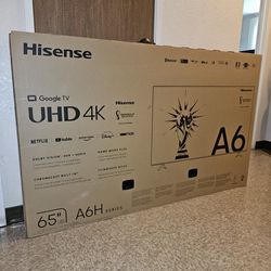 NEW! Hisense 65" 4K UHD Smart Google TV
