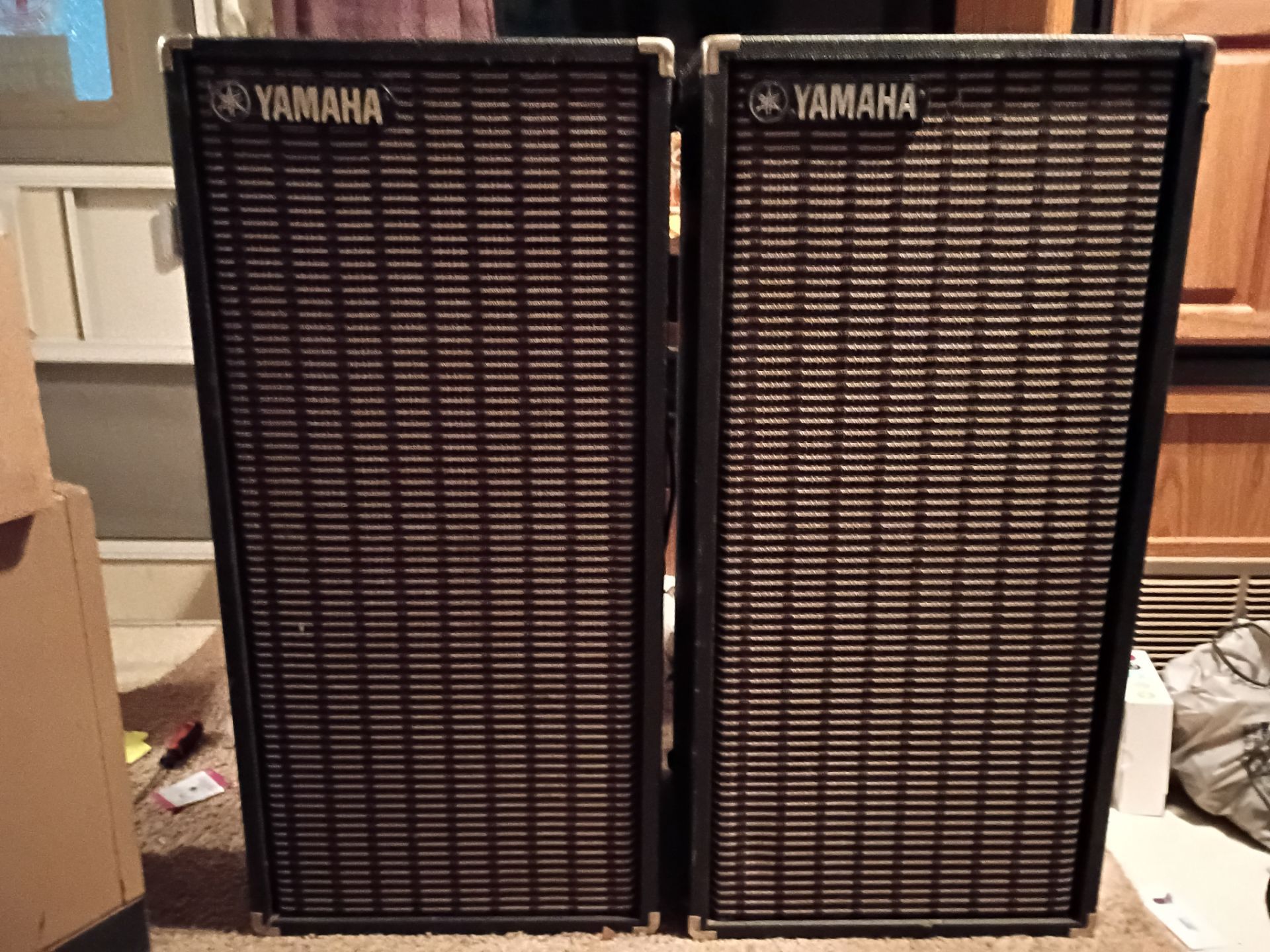 Yamaha stage speakers and Bose subwoofer