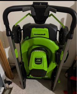 Greenworks 80V 21" Brushless Cordless (Self-Propelled) Lawn Mower (LED Headlight + Aluminum Handles), 4.0Ah Battery and Rapid Charger Included (75+ Co