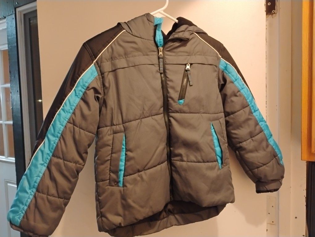 Boys Snow Heavyweight Hooded Puffer Jacket - Size 7
