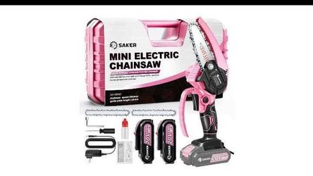 Mini Battery Powered Chain Saw . Brand New Pink