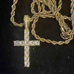 14k Gold Cross Necklace