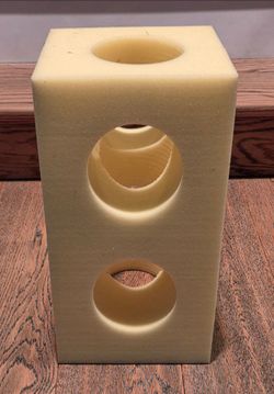 Elevation Support Wedge - For Arms or Legs After Surgey, Casts & Splints - 8 Hole Config - Foam (16"L x 9"W - Base x 12"D - Base)