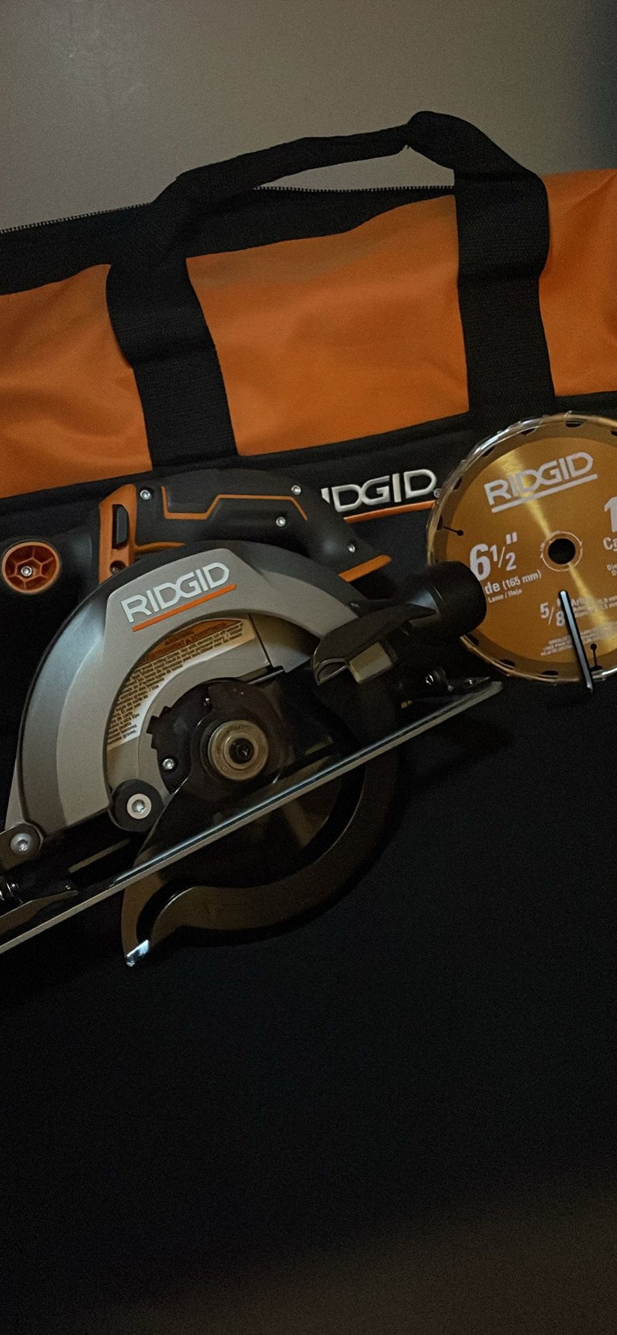 New RIDGID Circular Saw 6-1/2”+Bag