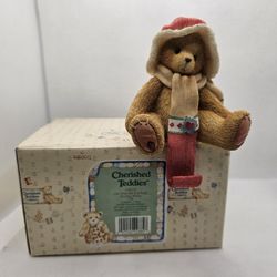 New CHERISHED TEDDIES stocking holder girl hat FIGURINE NIB New Year Christmas 

Mint condition, kept in the box, never displayed

Girl with hat and s