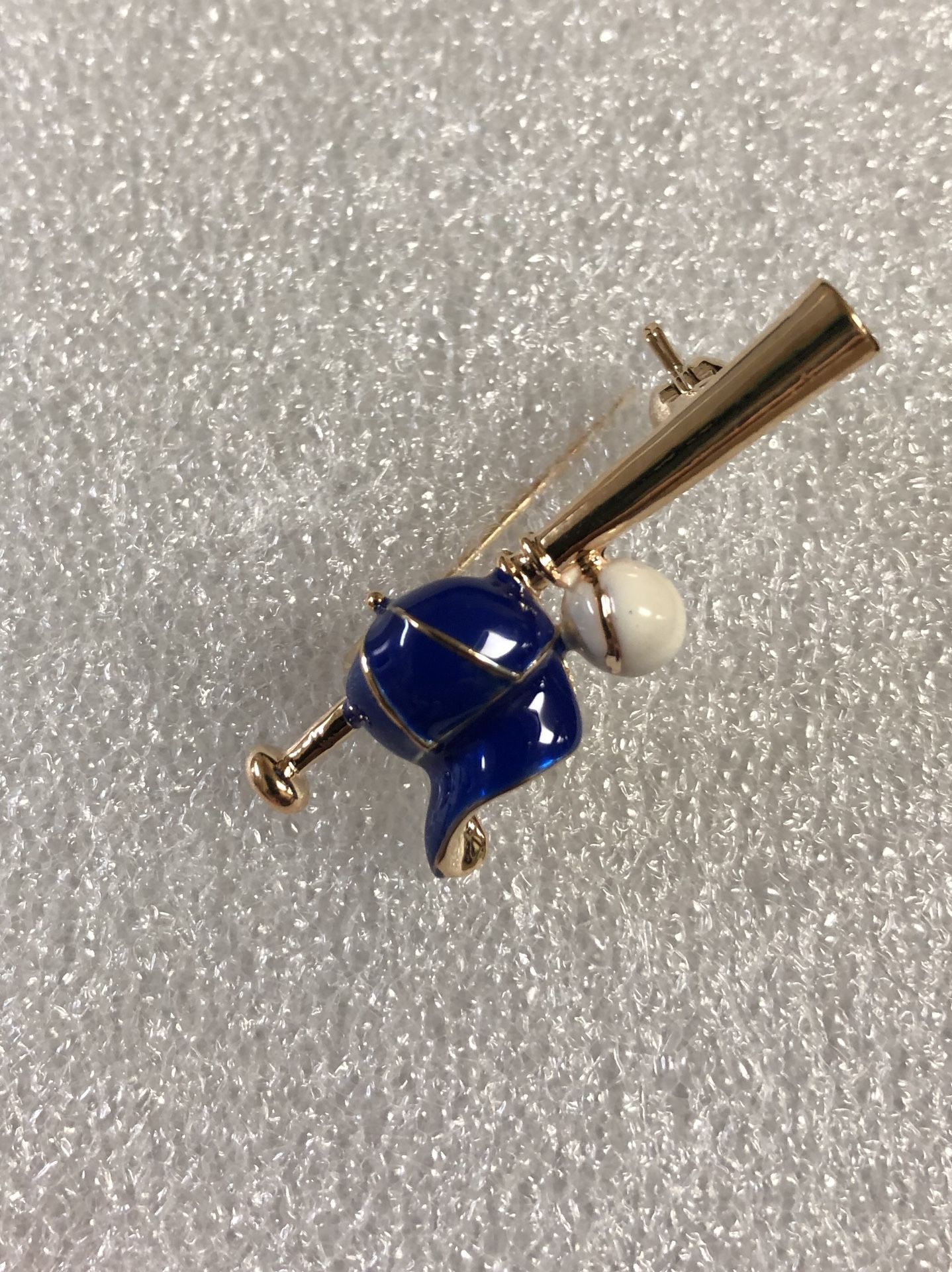 Gold filled baseball brooch