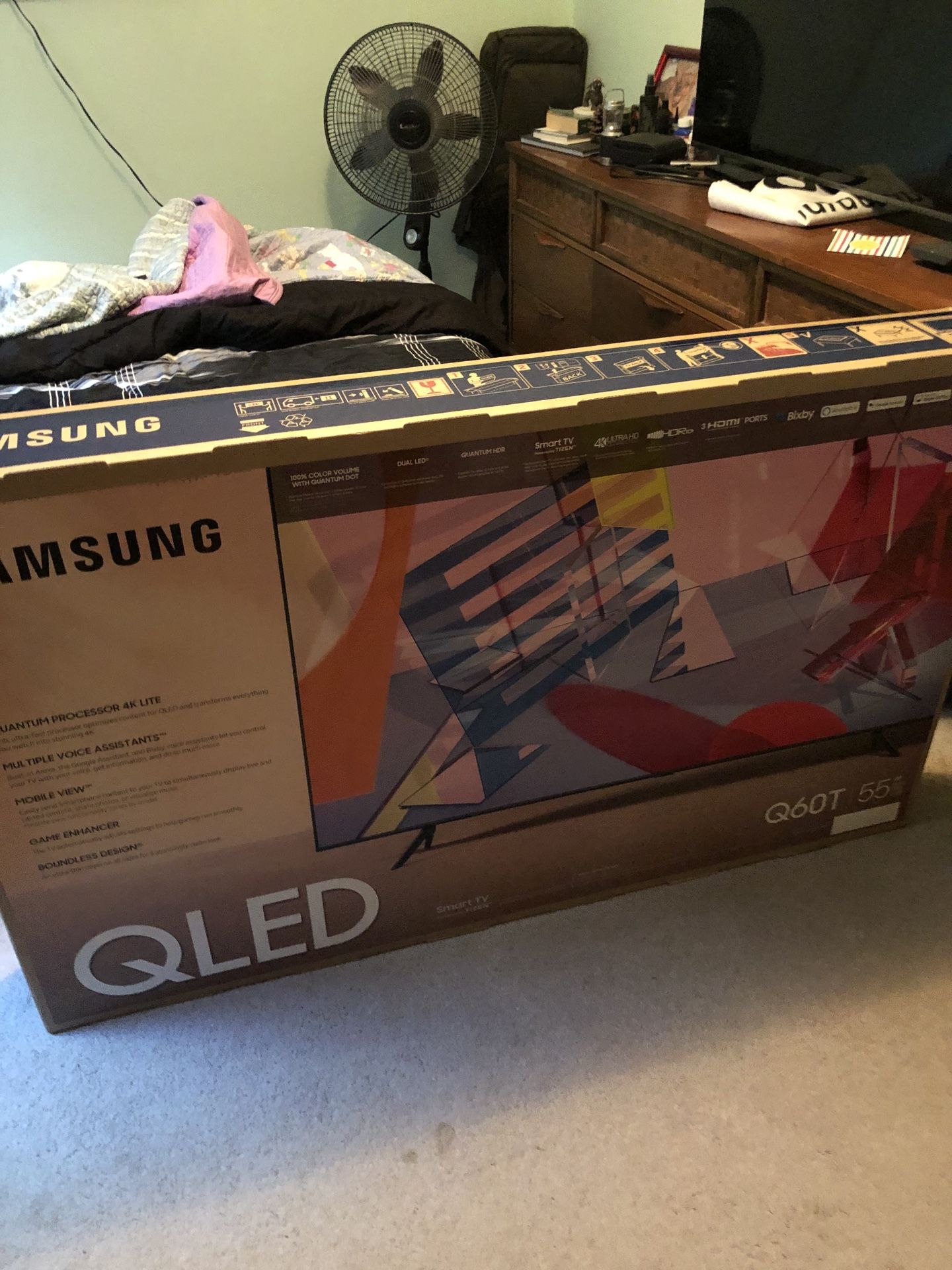 New in Box 55” Samsung Q60T QLED TV