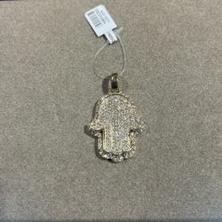 Diamond Hand Gold Pendant 