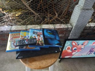 Sony Blu-ray player + remote + movies $35