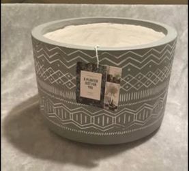 Brand new 8” grey ceramic pot